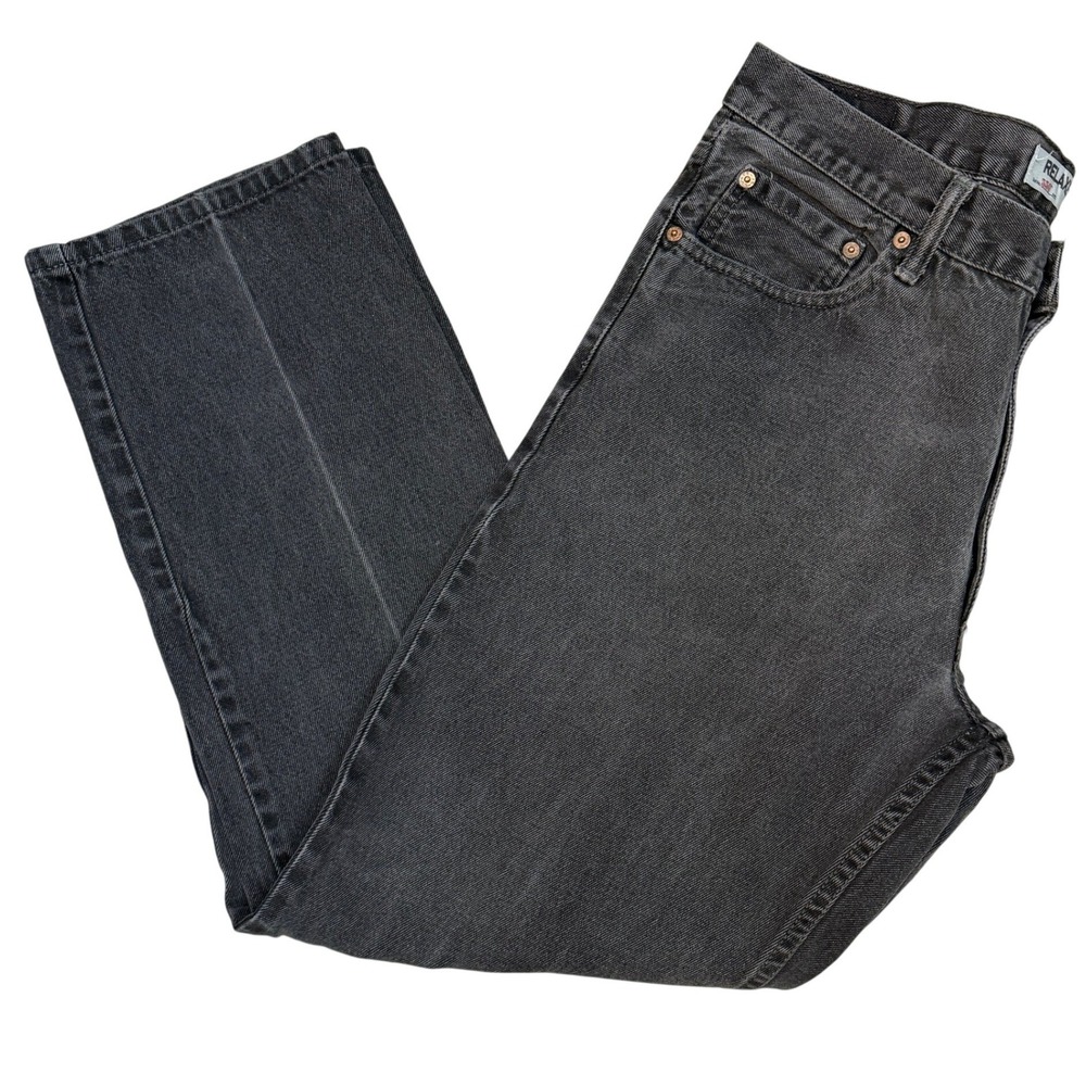 Levi's 550 Relaxed Fit Straight Leg Jeans Faded Black W34 L30 READ